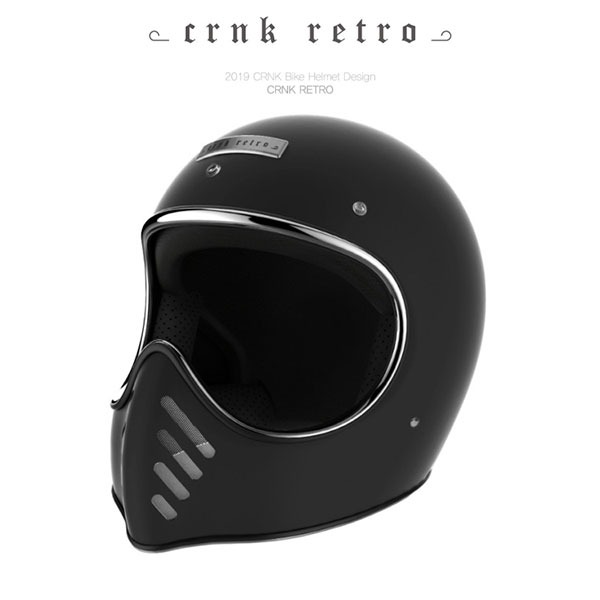 CRNK RETRO 크랭크 클래식 오토바이 풀페이스 블랙